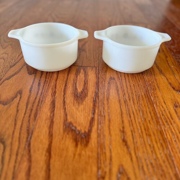 Dynaware Pyr-O-Rey Vintage Milk Glass Brown Daisy Casserole Bowl Dish Set of 4 - Picture 9 of 15